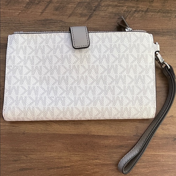 Michael Kors Ivory Textured Wristlet - Picture 2 of 4